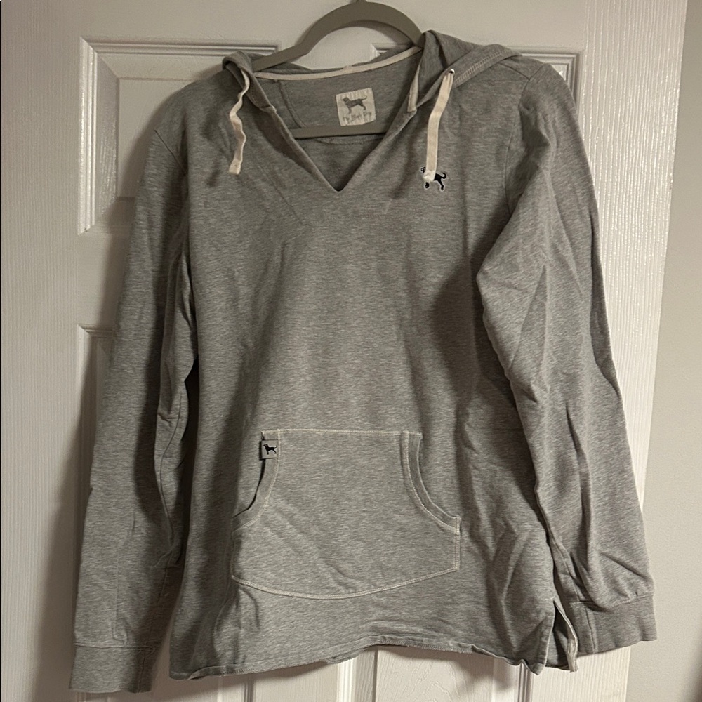 The Black Dog Gray V-Neck Women's Sweater